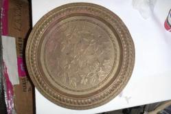PİRİNÇ.VEYA BAKIR.METAL EL YAPIMI DUVAR TABAĞI BÜYÜK BOY DETAY RESİMLERDE VAR