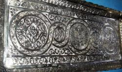 OSMANLI.DEVLET ARMALI İŞLEMELİ TEPSİ KAHVE VB SUNUM HEDİYELİK ÇEYİZLİK GÜMÜŞ İŞLEMELİ TEPSİ KALİTEL