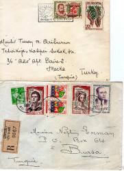 FRANSA POSTA TARİHİ 12 ZARF-KART 1950LER