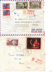 FRANSA POSTA TARİHİ 12 ZARF-KART 1950LER