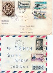 FRANSA POSTA TARİHİ 12 ZARF-KART 1950LER