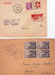 LOT.9 » FRANSA POSTA TARİHİ 12 ZARF-KART 1950LER