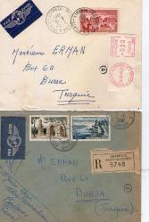 FRANSA POSTA TARİHİ 12 ZARF-KART 1950LER