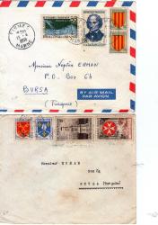 FRANSA POSTA TARİHİ 12 ZARF-KART 1950LER