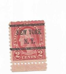 ABD AMERİKAN PUL PRECANCELLED NEW YORK