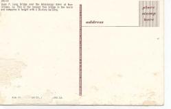 ABD AMERİKAN POSTA KARTI HUEY P. LONG BRIDGE ON THE MISSISIPI NEW ORLEANS