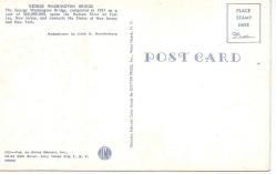 ABD AMERİKAN POSTA KARTI NEWYORK CITY GEORGE WASHINGTON BRIDGE HUDSON RIVER