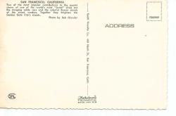ABD AMERİKAN POSTA KARTI SAN FRANSISCO CALIFORNIA GOLDEN GATE CITY CENTER