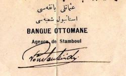 BANQUE OTTOMANE İSTANBUL ÖDEME İHTARNAMESİ 1928 