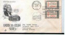 LOT.12 » FDC AMERİKA THOMAS JAFFERSON 1960 POSTADAN GEÇMİŞ ZARF