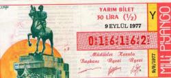 LOT.19 » MİLLİ PİYANGO 1977 İZMİR'İN KURTULUŞU YARIM BİLET