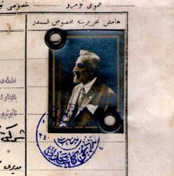 ABDÜLHAK HAMİD TARHAN NOTER BELGESİ FOTOĞRAFLI İMZALI