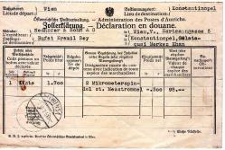 LOT.19 » WİEN-CONSTANTINOPLE GÜMRÜK BELGESİ 