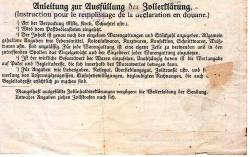 WİEN-CONSTANTINOPLE GÜMRÜK BELGESİ 