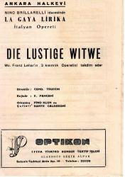 HALKEVİ ANKARA KLASİK MÜZİK OPERA PROGRAMLARI 