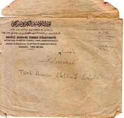 OSMANLI ÜSKÜDAR VE KADIKÖY SU ŞİRKETİ ZARF RRRR