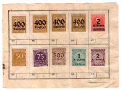 ALMANYA REICH 1923 PUL DAMGASIZ ÖNEMLİ SERİ KENDİ ÖZEL FÖYÜNDE