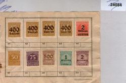 ALMANYA REICH 1923 PUL DAMGASIZ ÖNEMLİ SERİ KENDİ ÖZEL FÖYÜNDE