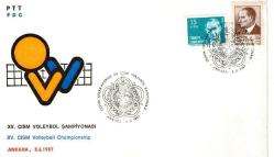 LOT.17 » FDC..İLKGÜN ZARFI 15.Cİ CİSM VOLEYBOL ŞAMPİYONASI 8.6.1987