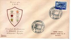 LOT.19 » FDC...İLKGÜN ZARFI.İSTANBUL 1.LİSELER FİLATELİ SERGİSİ KAMER ZARF 20.3.1958