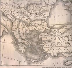 19.yy GRAVÜR OSMANLI 27X37 CM DOĞU SORUNU. TÜRKİYE HARİTASI