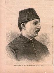 L'ILLUSTRATION,19.yy OSMANLI GRAVÜRÜ .ORİJİNAL DERGİ BASKISI.SULTAN 2. ABDÜLHAMİD