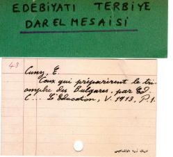OSMANLI EDEBİYATI TERBİYE DAR EL MESAİSİ 1913