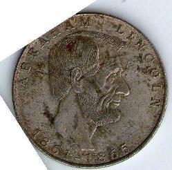 LOT.14 » BAŞKAN ABRAHAM LİNCOLN COMMEMORATIVE COIN TEMİZLENMEMİŞ DOKUNULMAMIŞ