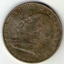 LOT.12 » EISHENHOVER COMMEMORATIVE COIN TEMİZLENMEMİŞ DOKUNULMAMIŞ