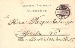 DEUTSCHE REICHPOST ANTİYE POSEN DAMGALI 1889