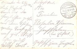 DEUTSCHE FELD-POST 1. DÜNYA SAVAŞI 1916 POSTA KARTI