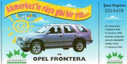 LOT.2 » AK MERKEZ 1998 ÇEKİLİŞ ŞANS KUPONU (6)HER KUPON ÜZERİNDE NUMARASI VARDIR