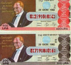 Milli piyango 29 ekim 1982 çeyrek yarım