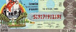 İZMİR FUARI 1983 10 EYLÜL MİLLİ PİYANGO ÇEYREK ÇİL(1)