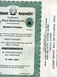 HALK TRAMVAYLARI ÜSKÜDAR KADIKÖY SENEDİ 10 HİSSE KUPONLARI TAM