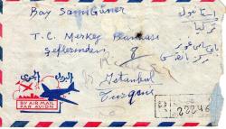 LOT.18 » SAMİ GÜNER SUUDİ ARABİSTAN 1958 ZARF İSTANBULA ZARFIN DOLULUĞUNA BAKIN