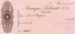 LOT.14 » ÇEK OSMANLI BANKASI BOŞ BANK FEDERALE SWİTZERLAND