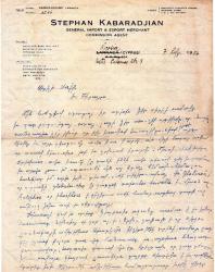 ERMENİ EVRAK .STEPHAN KABARADJIAN LARNACA KIBRIS