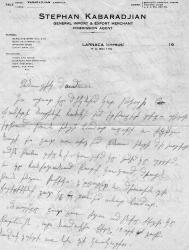 ERMENİ EVRAK .STEPHAN KABARADJIAN LARNACA KIBRIS