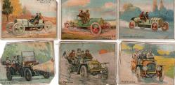 1910 Turkey Red Turkish Cigarettes Automobile Series Card Lot of 6