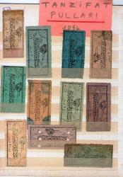 OSMANLI tanzifat pulu kolleksiyonu 14PUL 1 PERFORE