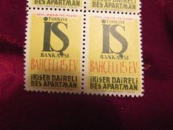 İŞ BANKASI 4 LÜ BLOK VİNYET DAMGASIZ ZAMKLI PUL 748