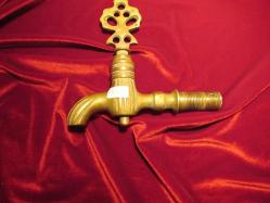 PİRİNÇ MUSLUK VİNTAGE AÇMA KAPAMA YERİ SELÇUKLU MOTİFLİ OSMANLI PİRİNÇ MUSLUĞU P 155.2