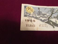 MİLLİ PİYANGO 1955 YILBAŞI ÇEKİLİŞİ BEŞTE BİR MİLLİ PİYANGO BİLETİ P 333