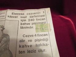 TÜRK ANONİM ELEKTRİK ŞİRKETİ İSTANBUL 1935 TARİHİNDE KESİLMİŞ OLDUKÇA YAŞLI DEĞERLİ BİR BELGE 542