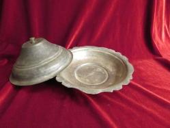 OSMANLI DÖNEMİ ANTİKA BAKIR PİLAVLIK DA DENİLEN KAPAKLI YEMEK KABI 350