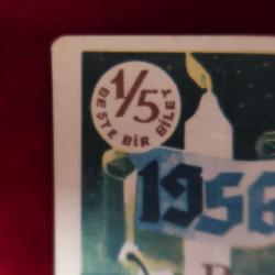 MİLLİ PİYANGO 1956 YILBAŞI ÇEKİLİŞİ BEŞTE BİR MİLLİ PİYANGO BİLETİ 2042
