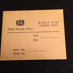 BİLET PERA PALAS BAGAJ FİŞİ 44