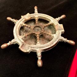 PİRİNÇ GEMİ DÜMENİ ŞEKLİNDE ASKERİ GEMİ ÇIKMA ÇOK ENDER KÜLLÜK 544