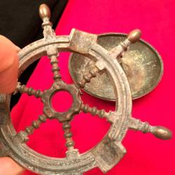 PİRİNÇ GEMİ DÜMENİ ŞEKLİNDE ASKERİ GEMİ ÇIKMA ÇOK ENDER KÜLLÜK 544